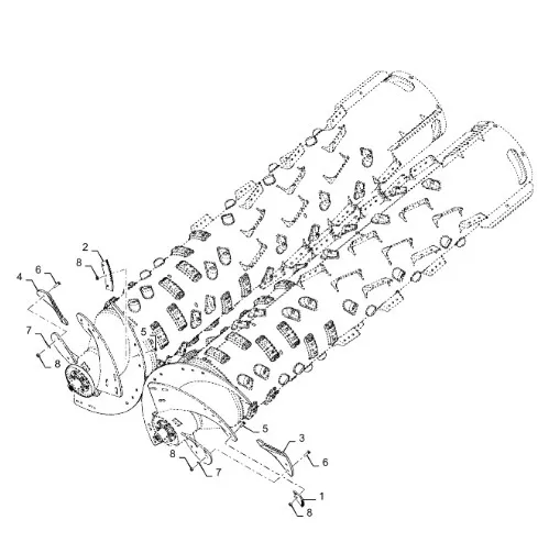 87700823 - Накладка подающая винта ротора левого CR9080